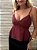 Blusa Cropped Alcinha Valéria Marrom - Imagem 1