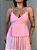 Blusa Cropped Alcinha Valéria Rosa Claro - Imagem 1
