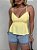 Blusa Cropped Alcinha Valéria Amarela - Imagem 3
