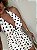Vestido Curto Poá Virgínia Branco Com Preto - Imagem 6