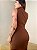 Vestido Midi Canelado Luana Marrom - Imagem 6