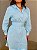 Camisa Chemise Longa Karina Azul Piscina - Imagem 4