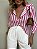Camisa Listrada Marcela Branca e Rosa - Imagem 7