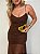 Vestido Tule Drapeado Ester Chocolate - Imagem 7