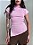 Blusa Gola Alta Assimétrica Nanda Rosa - Imagem 1
