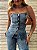 Corselet Decote Reto Animale Jeans - Imagem 1