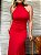Vestido Midi Cava Entrada Vermelho - Imagem 4