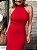 Vestido Midi Cava Entrada Vermelho - Imagem 6