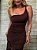 Vestido Midi Nula Manga Maragogi Marrom - Imagem 2