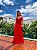 Vestido Longo Plissado Taíba Vermelho - Imagem 1