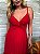 Vestido Longo Plissado Taíba Vermelho - Imagem 2