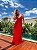 Vestido Longo Plissado Taíba Vermelho - Imagem 3