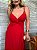 Vestido Longo Plissado Taíba Vermelho - Imagem 7