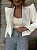 Blazer Cropped Pedrinhas Branco - Imagem 7