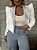 Blazer Cropped Pedrinhas Branco - Imagem 3