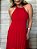 Vestido Longo Plissado Copacabana Vermelho - Imagem 5
