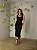 Vestido Midi Cetim Trancoso Preto - Imagem 1
