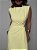 Vestido Midi Alfaiataria Marcela Amarelo - Imagem 5