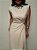 Vestido Midi Alfaiataria Marcela Bege Cru - Imagem 2
