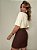 Short Saia Alfaiataria Pamela Marrom - Imagem 7