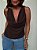 Blusa Decote Degagê Leonie Marrom - Imagem 9