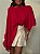 Blusa Capa Assimétrica Marcela Vermelha - Imagem 1