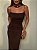 Vestido Midi Tule Isabela Marrom - Imagem 2