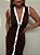 Vestido Midi Modal Lorenza Marrom/Branco - Imagem 8