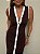 Vestido Midi Modal Lorenza Marrom/Branco - Imagem 2