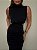 Vestido Midi Drapeado Aurora Preto - Imagem 8