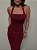 Vestido Longo Ginevra Vermelho Bordô - Imagem 4