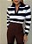 Blusa Tricot Listrada Adelaide Azul e Branca - Imagem 1
