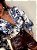 Camisa Linho Estampada Romina Azul - Imagem 5
