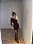 Vestido Curto Drapeado Adelaide Marrom - Imagem 3