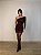 Vestido Curto Drapeado Adelaide Marrom - Imagem 1