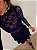 Blusa Renda Francesca Azul Marinho - Imagem 3