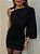 Vestido Curto Nula Manga Ravena Preto - Imagem 5