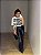 T-shirt Cropped Dora Off White Estampada - Imagem 4