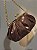 Bolsa Courino Drapeada Marrom - Imagem 5