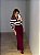 Blusa Tricot Listrada Adelaide Bordô e Branca - Imagem 5