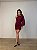 Vestido Curto Nula Manga Ravena Vermelho Bordô - Imagem 1