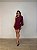 Vestido Curto Nula Manga Ravena Vermelho Bordô - Imagem 5
