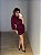 Vestido Curto Nula Manga Ravena Vermelho Bordô - Imagem 3