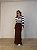 Blusa Tricot Listrada Adelaide Marrom e Branca - Imagem 5