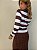 Blusa Tricot Listrada Adelaide Marrom e Branca - Imagem 6