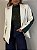 Maxi Blazer Alfaiataria Costanza Off White e Verde - Imagem 1