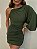 Vestido Curto Nula Manga Ravena Verde - Imagem 6