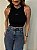 Cropped Canelado Colcci Preto - Imagem 1