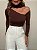 Blusa Gola Alta Ravena Marrom - Imagem 1