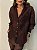Camisa Bordada Donatella Marrom - Imagem 8